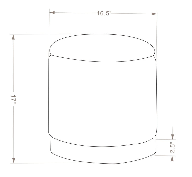 Phebe 16.5\" Storage Ottoman with Gold Trim Base - Green