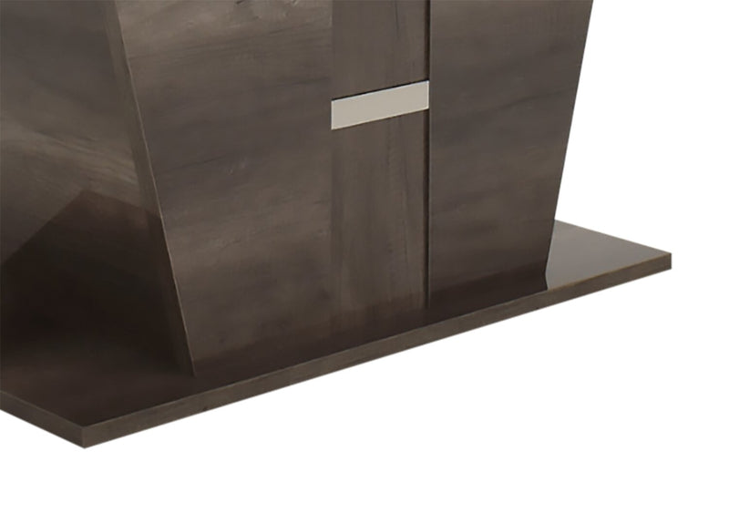 Gino Dining Table with 63-86\"W Extension - Made in Italy, Pedestal Base, Modern - Brown