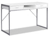 Xavier 48\" Office Desk with 2-Drawers & Cubby - White