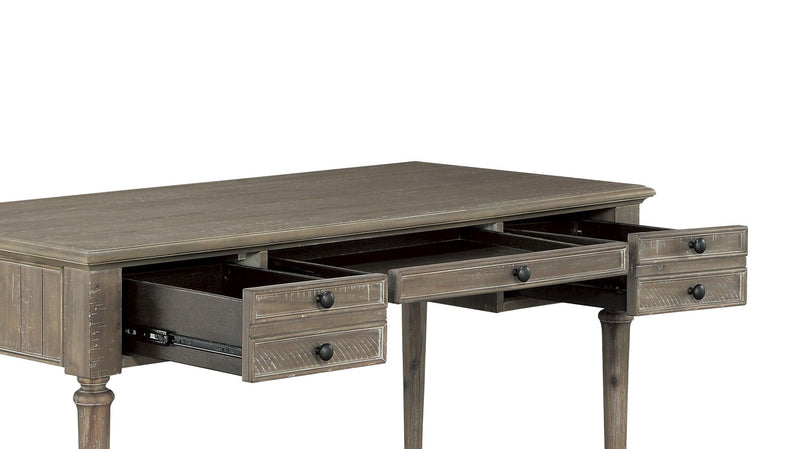 Winston 58\" Writing Office Desk with 3-Drawers - Light Brown Driftwood