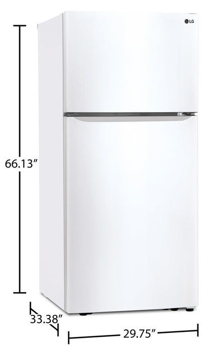 LG 30\" 20 Cu. Ft. Top-Mount Refrigerator - White - LTCS20020W