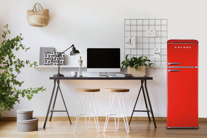 Galanz 23.7\" 12 Cu. Ft. Top-Mount Refrigerator - Hot Rod Red - GLR12TRDEFR