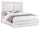 ["Ava Panel Bed with Headboard & Frame, LED, Glam, White - King Size"]