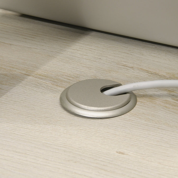  Kyree 59.06\" Executive Office Desk with 4-Drawers - Chalked Chestnut