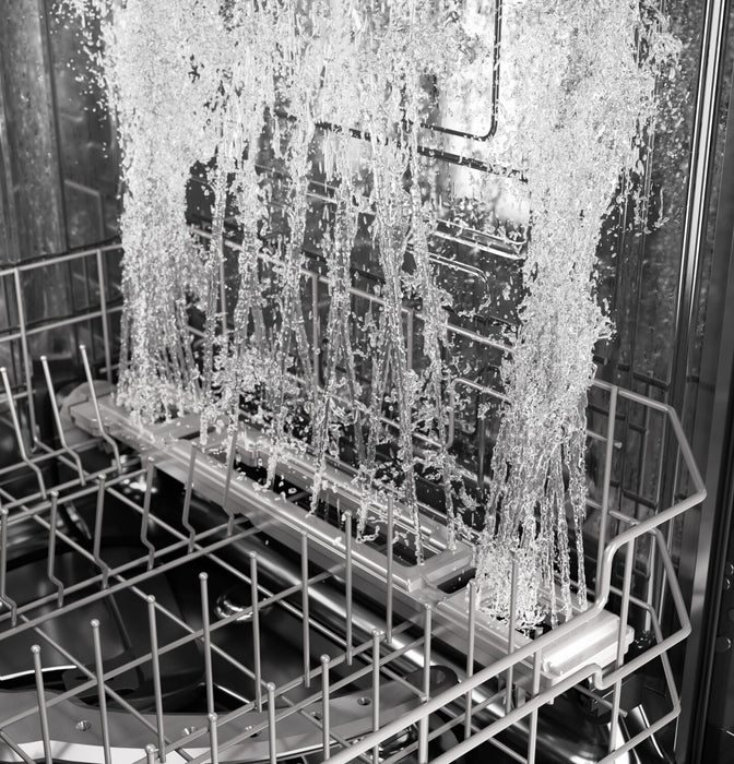 Profile 24\" 44 dBA Built-In Top-Control Smart Dishwasher with Piranha Hard Food Disposer - Stainless - PDP715SYVFS