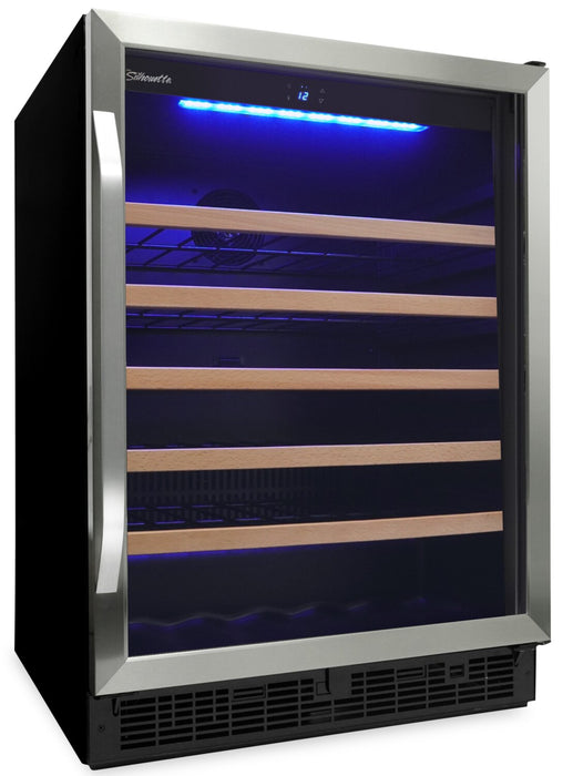 Silhouette Stilton 23.8\" 5.7 Cu. Ft. Single-Door Wine Cooler - Stainless Steel - SWC057D1BSS