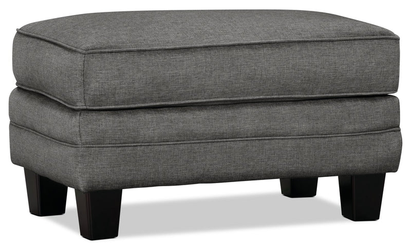 Made in Canada Tula 35\" Fabric Ottoman - Steel Grey