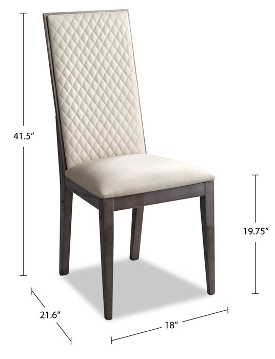 Gino 7pc Dining Set with Table & 6 Chairs - Made in Italy, 63-86\"W Extension, Modern - Brown