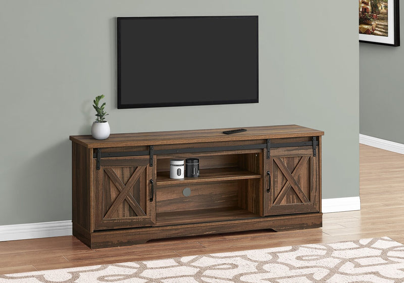 Marston 60\" Modern TV Stand with Storage and Cable Management for TVs up to 65\"- Brown