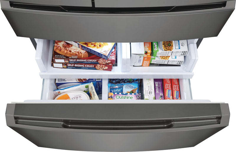 Frigidaire Gallery 36\" 21.5 Cu. Ft. Counter-Depth 4-Door French-Door Refrigerator - Smudge-Proof® Black Stainless Steel - GRMC2273CD