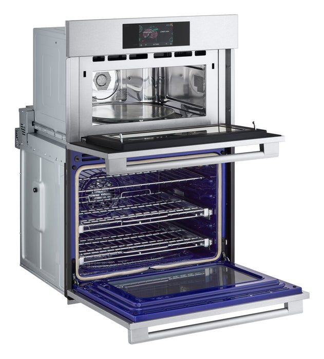 LG Studio 30\" 6.4 Cu. Ft. Electric Combination Wall Oven with True Convection - Smudge Proof Stainless Steel - WCES6428F