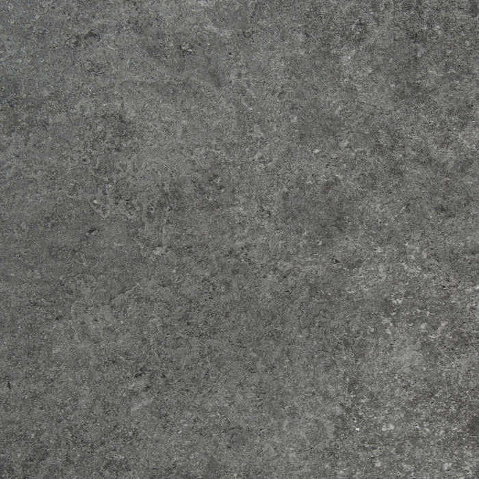 Millie 40.5\" Modern Coffee Table - Grey Stone Look with Black Metal Base