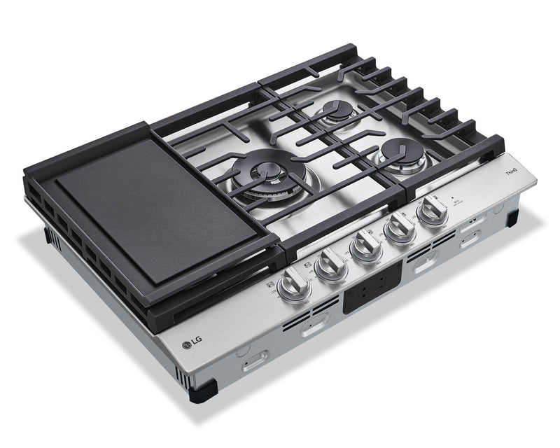 LG 30\" 5-Element Gas Cooktop - Smudge Proof Stainless Steel - CBGJ3027S