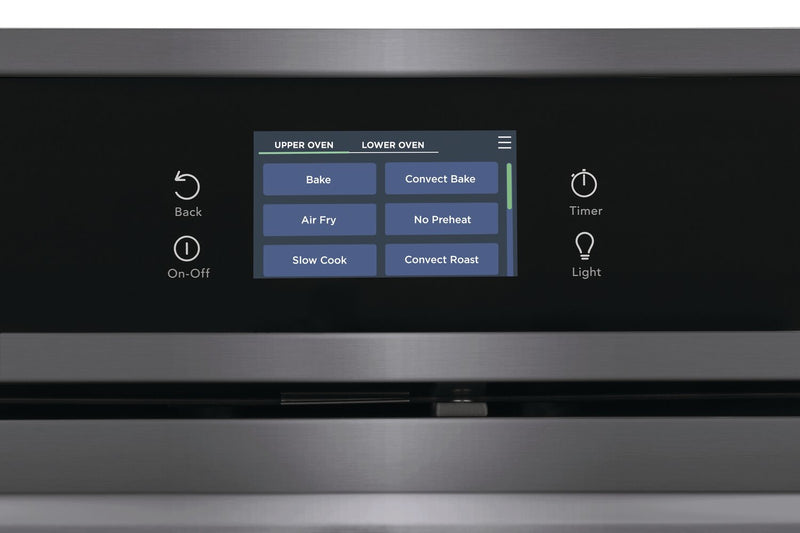 Frigidaire Gallery 27\" 3.8/3.8 Cu. Ft. Electric Double Wall Oven with Total Convection - Smudge-Proof® Black Stainless Steel - GCWD2767AD