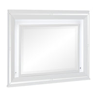 Max Bedroom Dresser Mirror with LED Light, Glam - White 