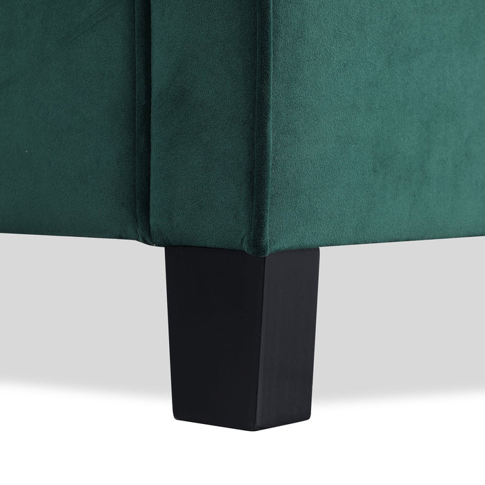 Octavia 53.25\" Storage Bench - Green Velvet