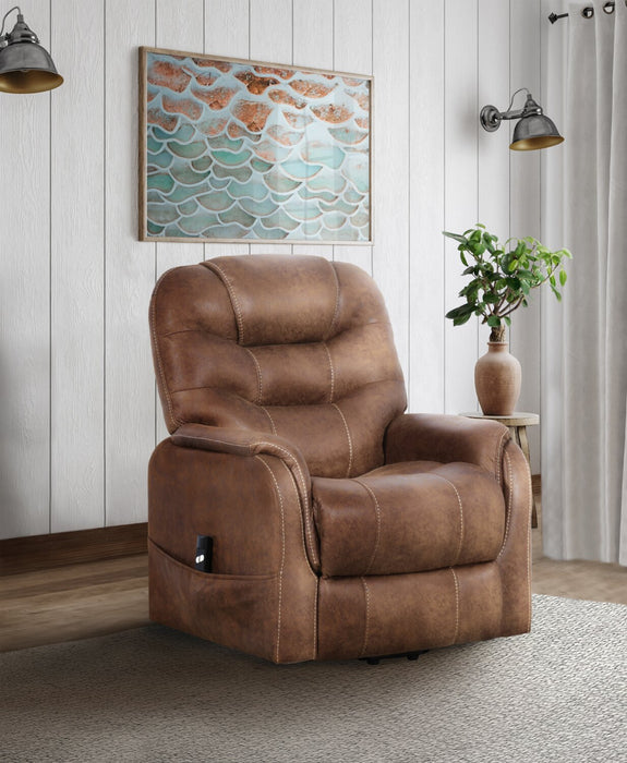 Landon 34\" Microfibre Power Lift Reclining Chair - Brown