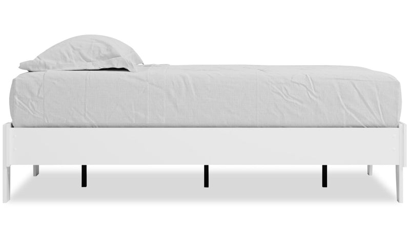 Wolf Platform Bed for Kids,  White - Twin Size