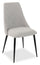 ["Miya Dining Chair with Polyester Fabric, Metal - Grey"]