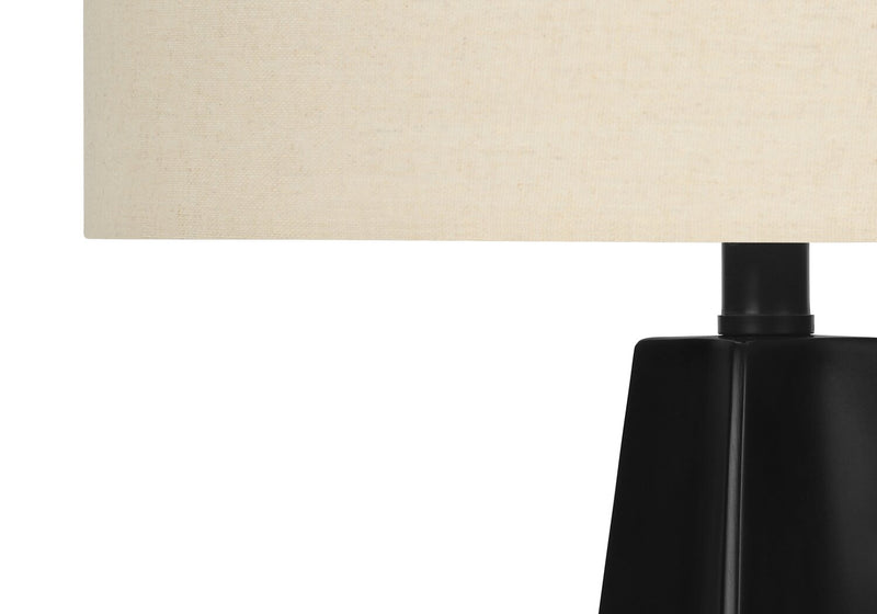 27\" Black Resin Table Lamp 