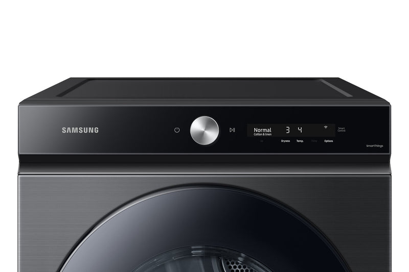 Samsung 7.6 Cu. Ft. Electric Dryer with Steam - Black Stainless Steel - Stackable - DVE53BB8700VAC