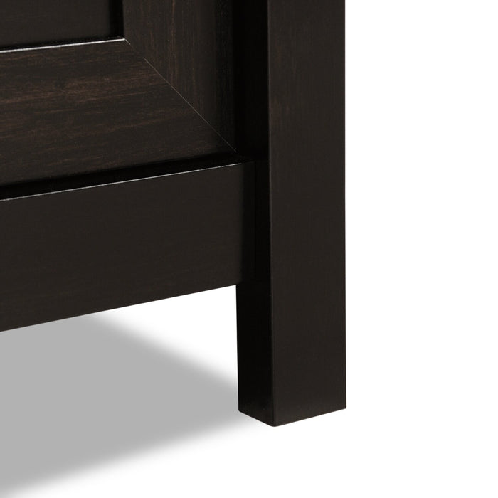 Cayla 59.06\" L-Shaped Office Desk with File Drawer - Estate Black 