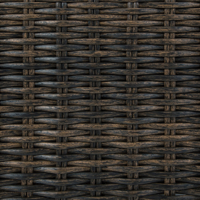 Hilo Outdoor Patio Coffee Table - 48\"W, Resin Wicker, UV & Weather Resistant - Brown