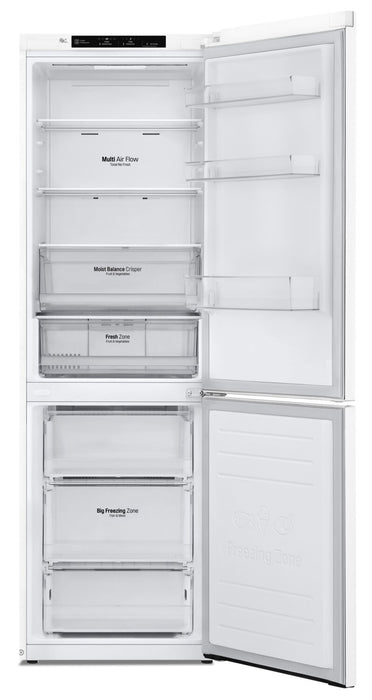LG 23\" 12 Cu. Ft. Bottom-Mount Counter-Depth Refrigerator - White - LBNC12231W