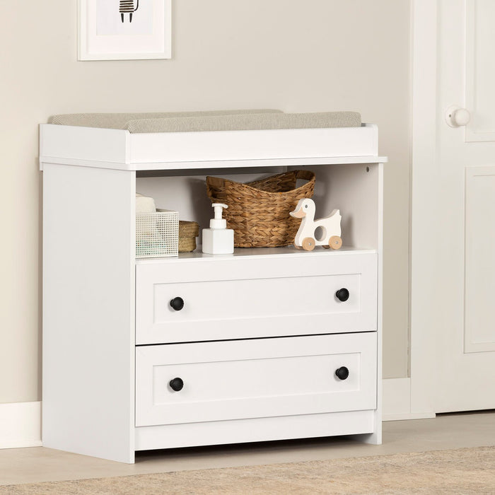Ivy Baby Change Table with Storage Drawers - White