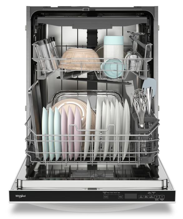 Whirlpool 24\" 44 dBA Built-In Top-Control Dishwasher - White - WDT550SAPW