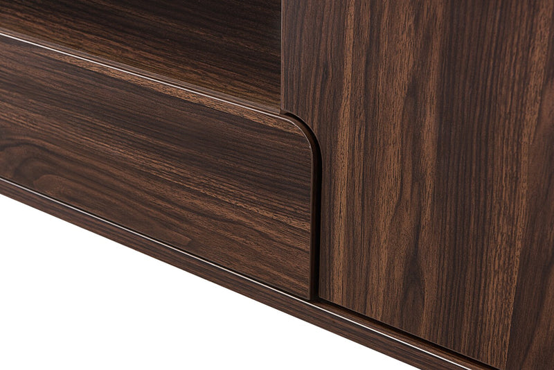 Finn 60\" TV Stand with Storage and Cable Management for TVs up to 65\"- Dark Walnut