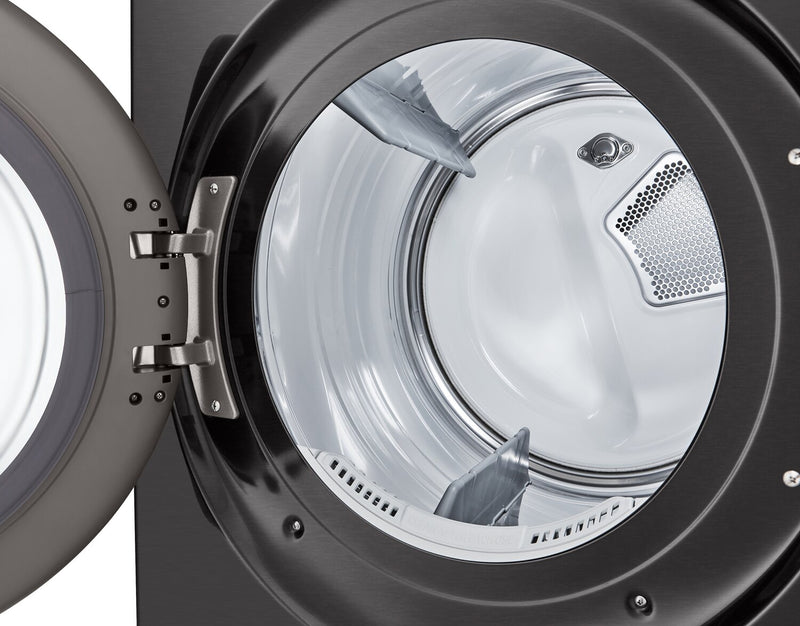 LG 7.4 Cu. Ft. Smart Electric Dryer with Steam - Black Steel - Stackable - DLEX6700B