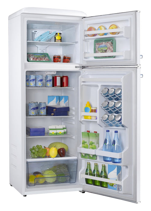 Galanz 23.7\" 12 Cu. Ft. Top-Mount Refrigerator - Milkshake White - GLR12TWEEFR