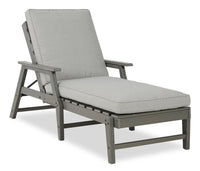Cape Outdoor Patio Lounger with Adjustable Backrest -UV & Weather Resistant - Grey 