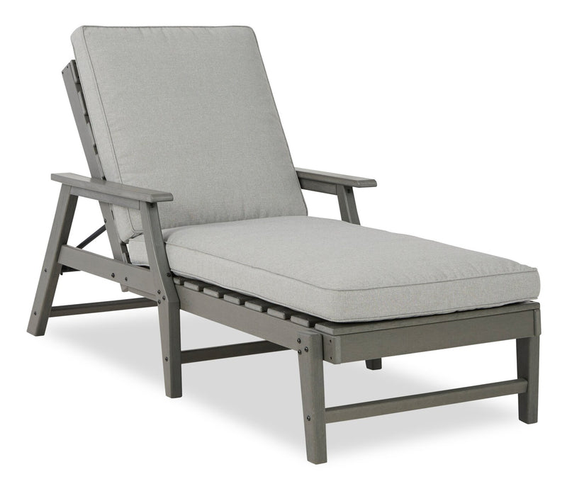 Cape Outdoor Patio Lounger with Adjustable Backrest -UV & Weather Resistant - Grey