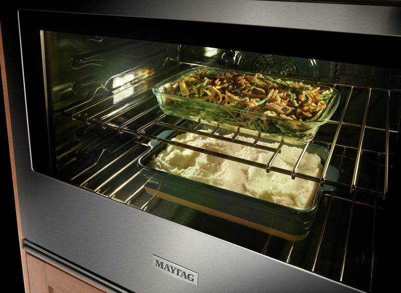 Maytag 27\" 8.6 Cu. Ft. Electric Double Wall Oven with True Convection - Fingerprint Resistant Stainless Steel - MOED6027LZ