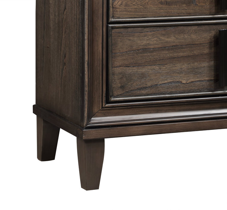 Kane Bedside 2-Drawer Nightstand, 26.3\"W x 28.6\"H - Brown