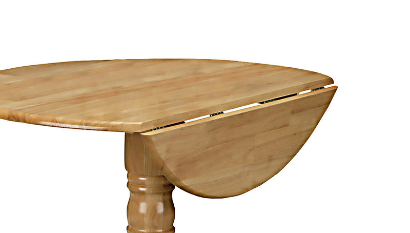 Hana Drop-Leaf Dining Table, Wood, Pedestal Base, 40\"W - Natural