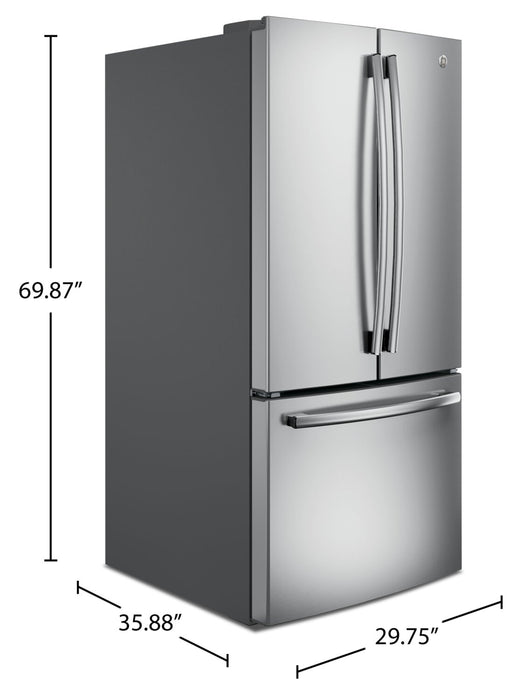 GE 30\" 20.8 Cu. Ft. French-Door Refrigerator - Stainless Steel Fingerprint Resistant  - GNE21DYRKFS