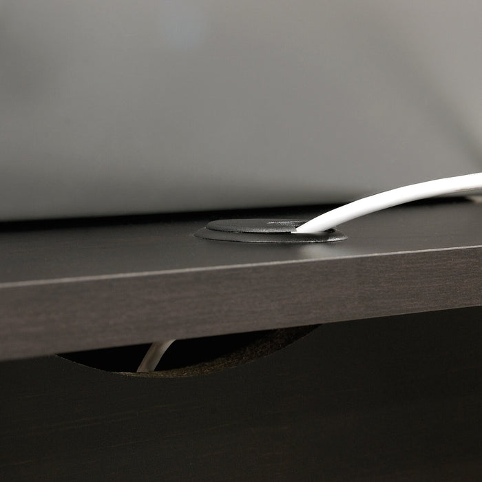 Cayla 59.06\" L-Shaped Office Desk with File Drawer - Estate Black 