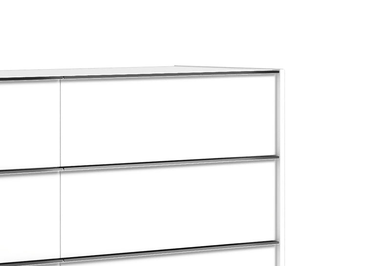 Raia Bedroom 6-Drawer Dresser - Made in Italy, 59\"W x 33\"H, Modern - White