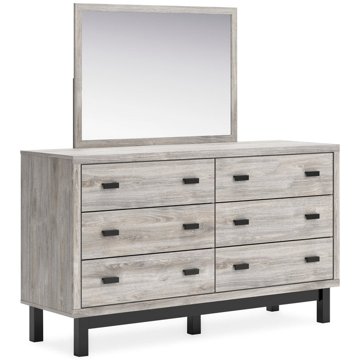 Zen Bedroom Dresser Mirror, Attachable, Wall Hanging - Grey