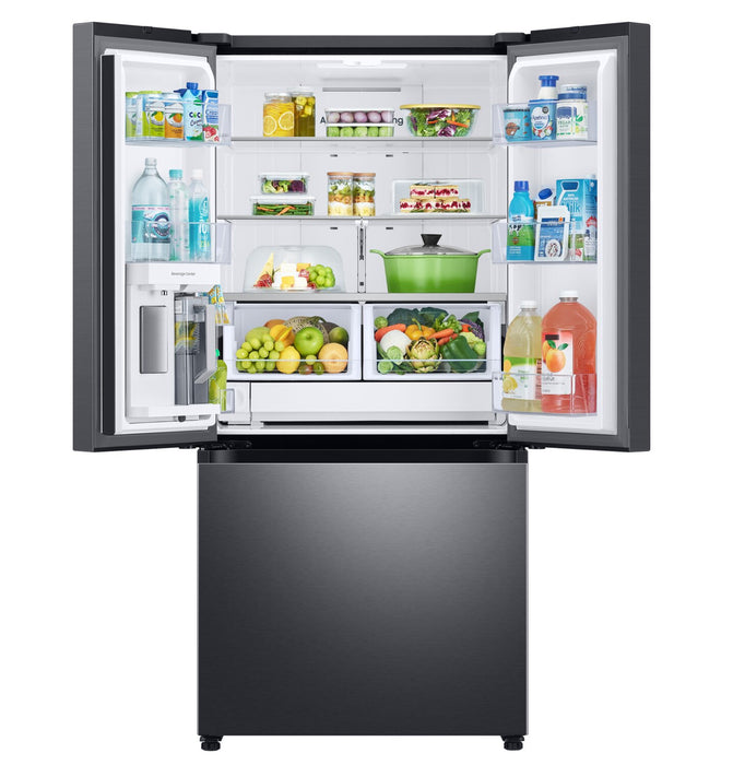 Samsung 33\" 24.5 Cu. Ft. French-Door with Beverage Center™ &AutoFillWaterPitcher Refrigerator - Black Stainless Steel - RF25C5551SG/AA