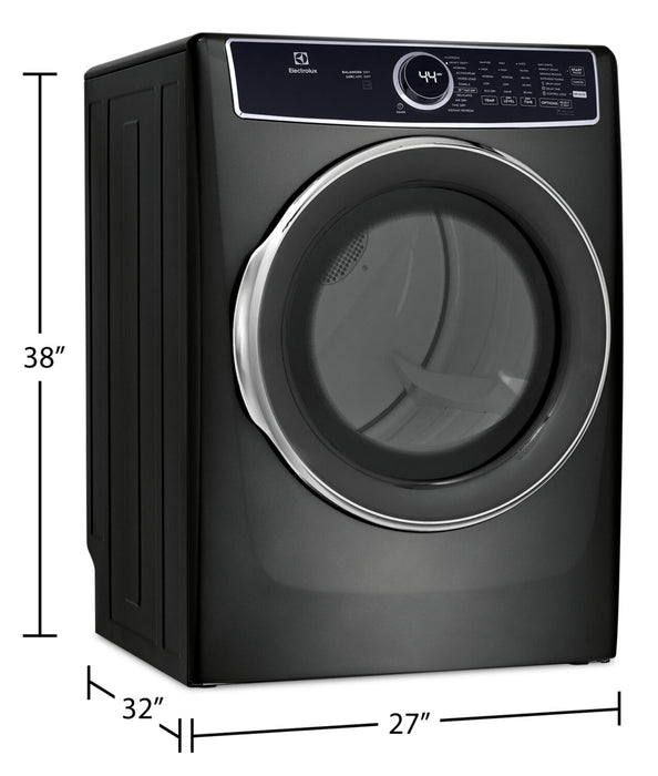 Electrolux 8 Cu. Ft. Electric Dryer with Steam - Titanium - Stackable - ELFE753CAT