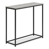 Alma 31.5\" Modern Sofa Table - Grey with Black Metal Frame