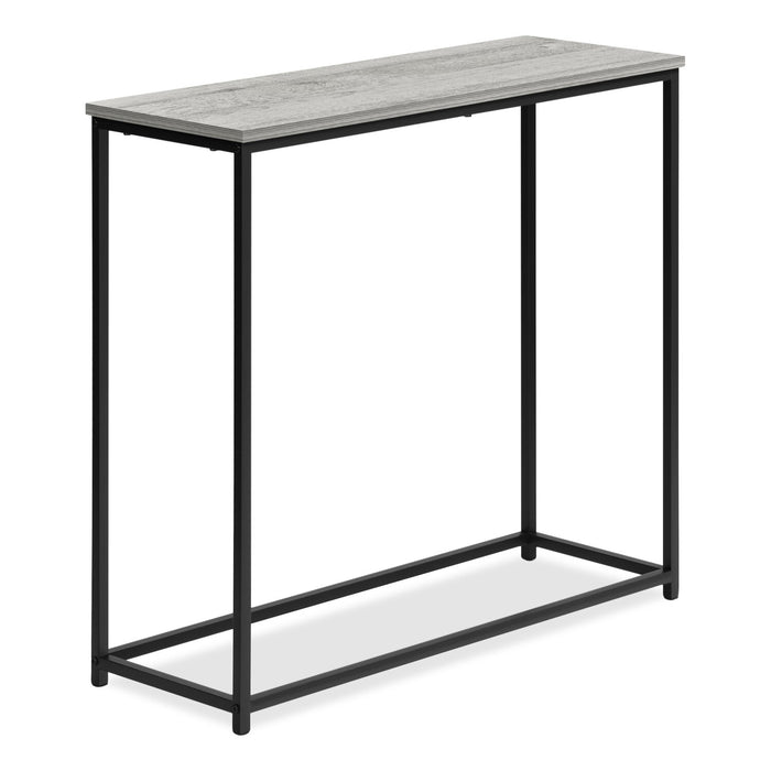 Alma 31.5\" Modern Sofa Table - Grey with Black Metal Frame