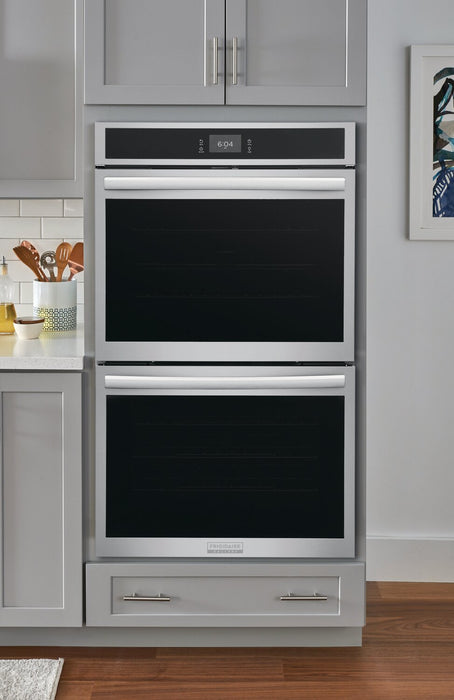 Frigidaire Gallery 30\" 5.3/5.3 Cu. Ft. Electric Double Wall Oven with Total Convection - Smudge-Proof® Stainless Steel\t - GCWD3067AF