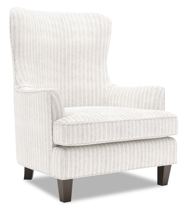 Made in Canada Sofa Lab Customizable Wingback 32\" Fabric Accent Chair - Dolphin White