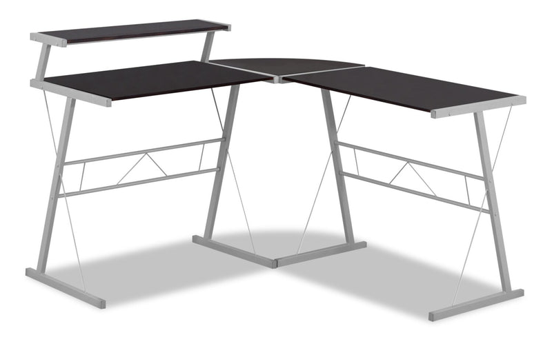 Elias 57\" L-Shaped Office Desk - Espresso