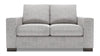 Made in Canada Customizable Sofa Lab Track  62\" Linen-Look Fabric Loveseat with Track Arms - Luna Domino Grey